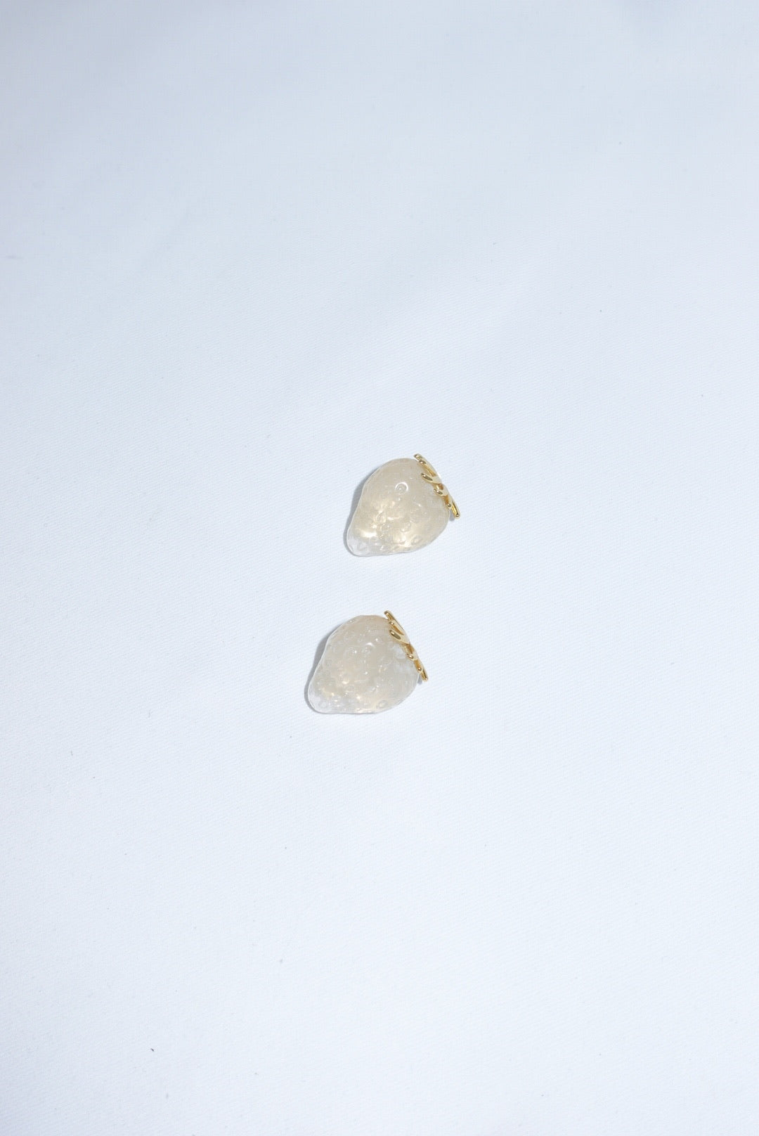 Stainless Steel White Strawberry Earrings