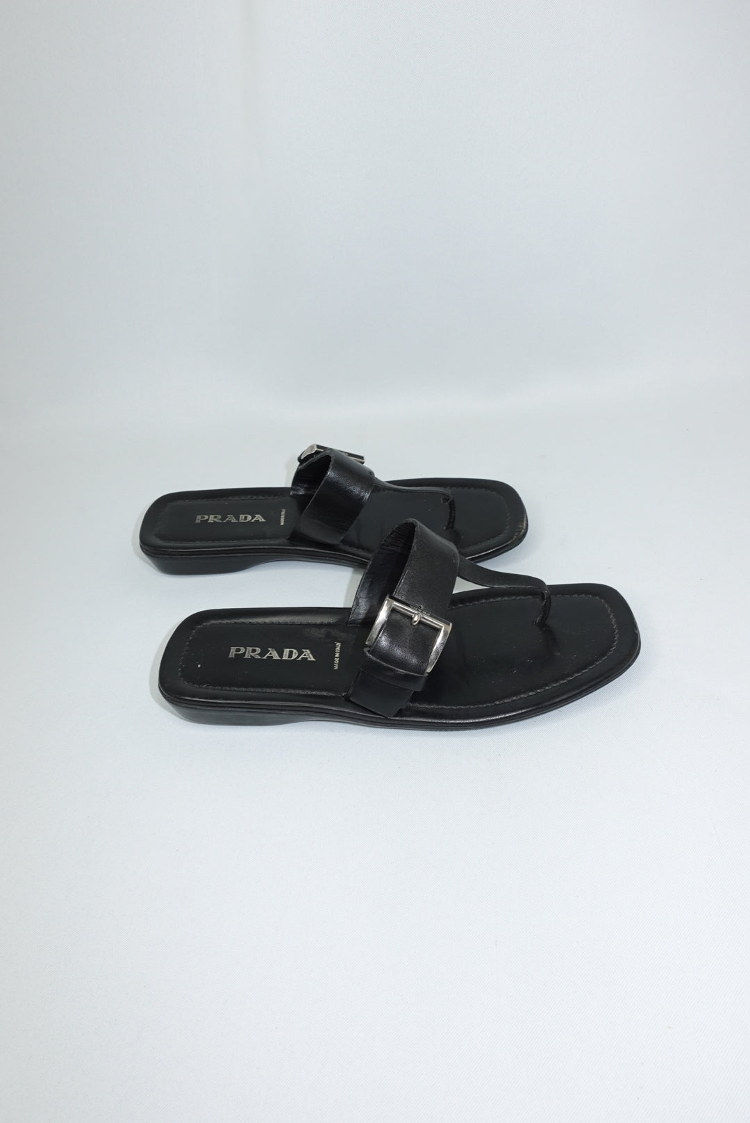 162. Prada Vintage Black Sandals 37