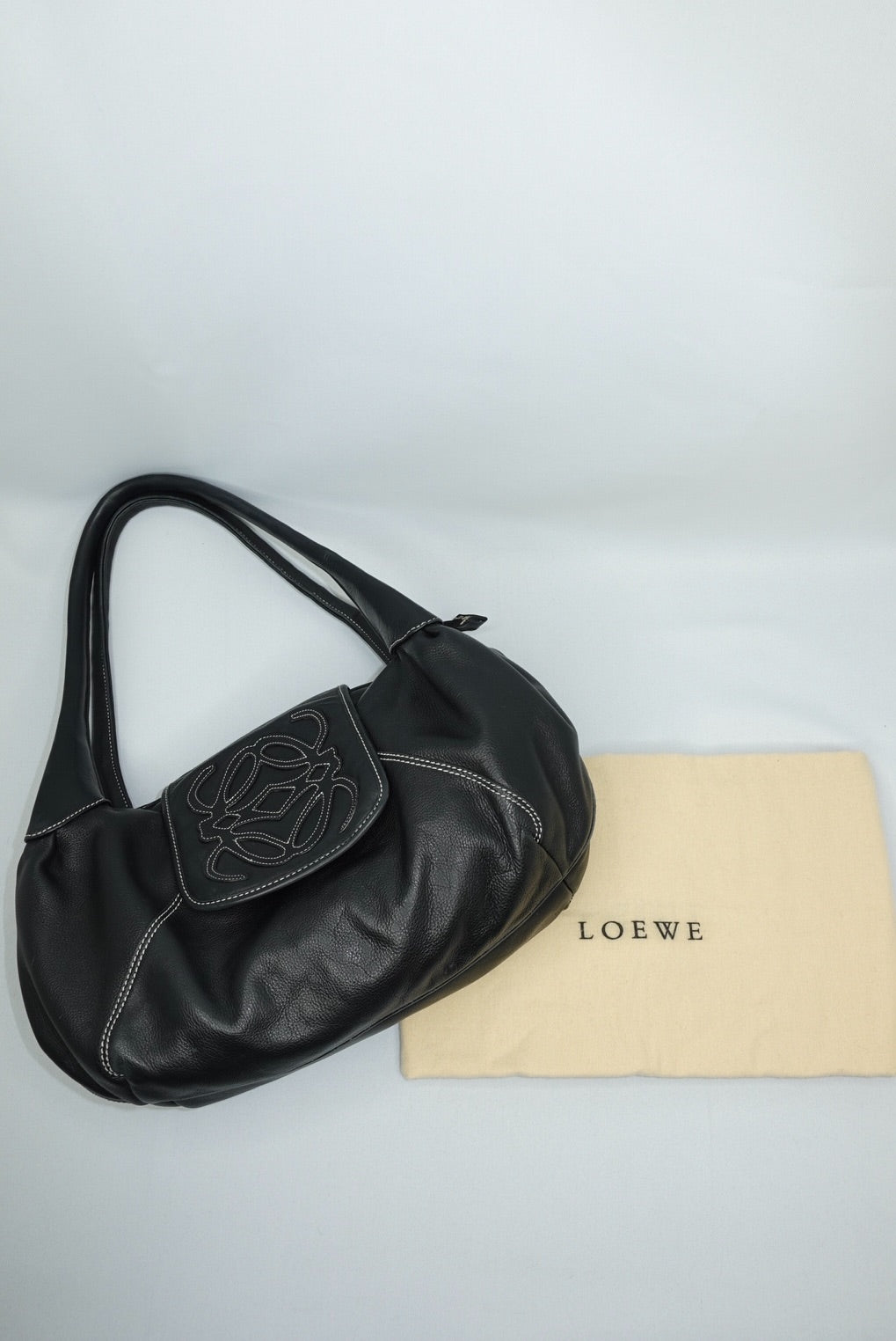 004. Loewe Vintage Shoulder Bag Black