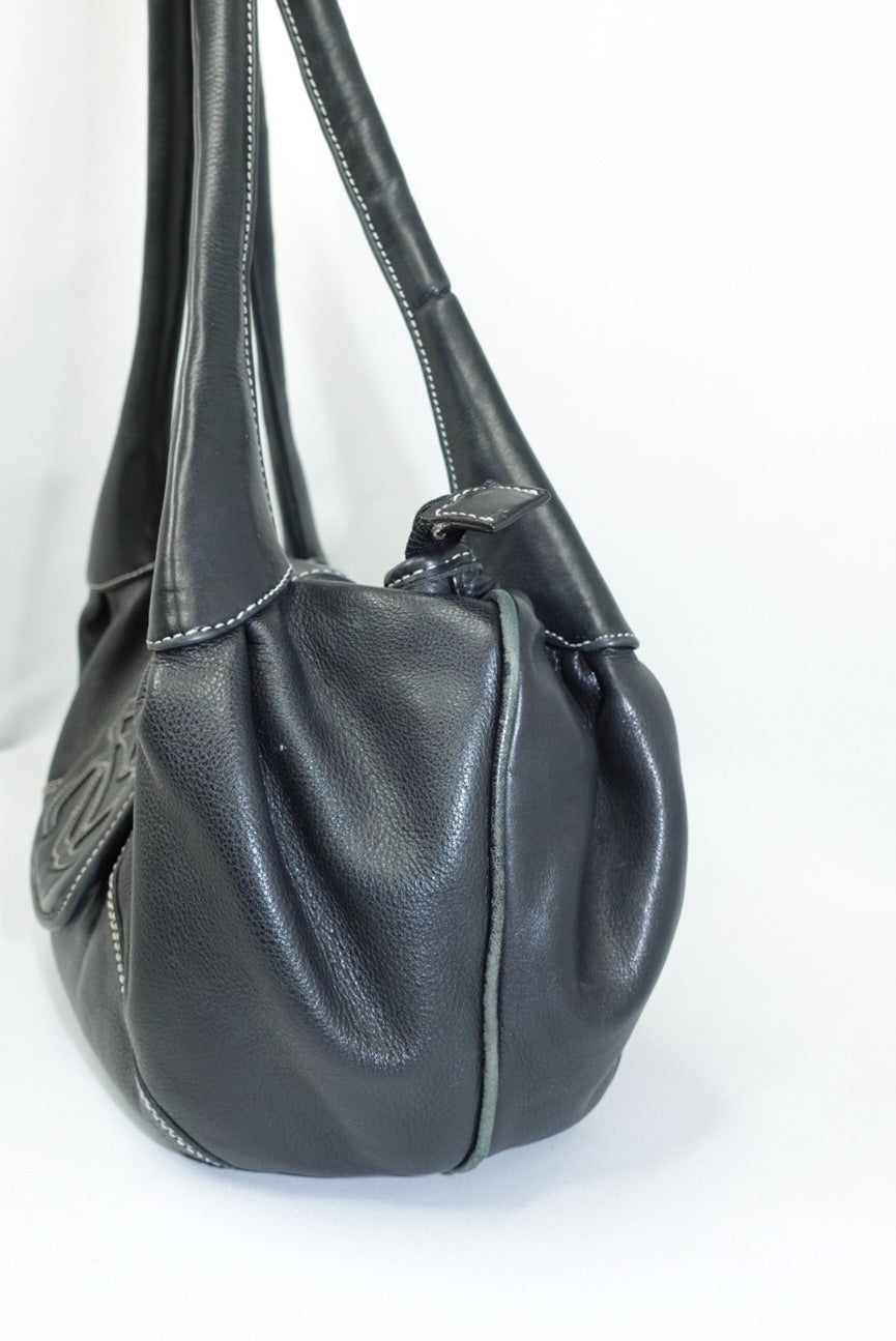 004. Loewe Vintage Shoulder Bag Black