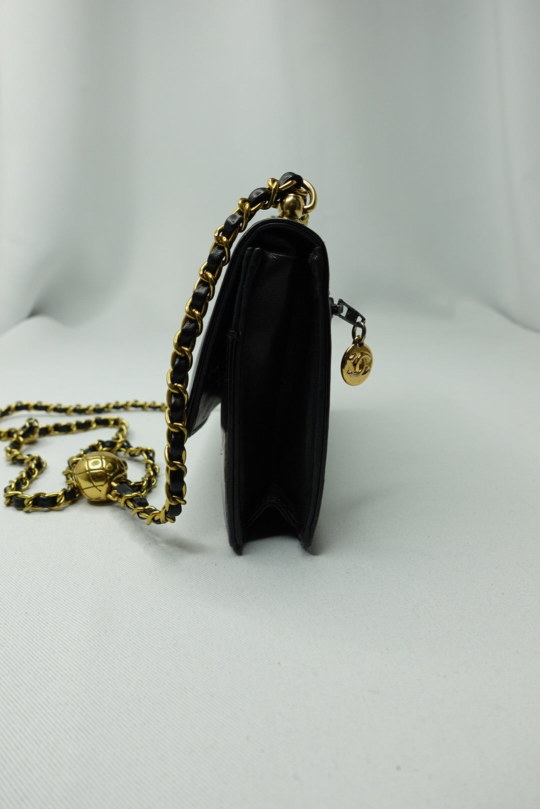 011. Re-Worked Chanel CC Flap Vintage W.O.C Black Patent
