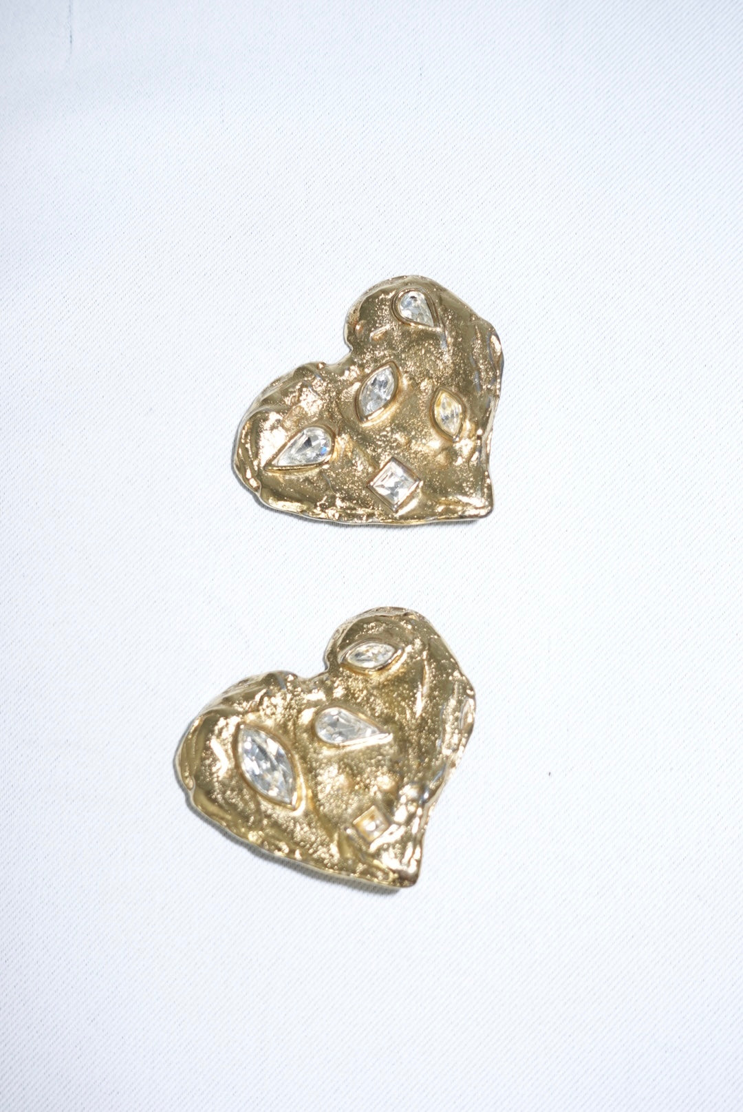 Yves Saint Laurent Clip Vintage Heart Earrings