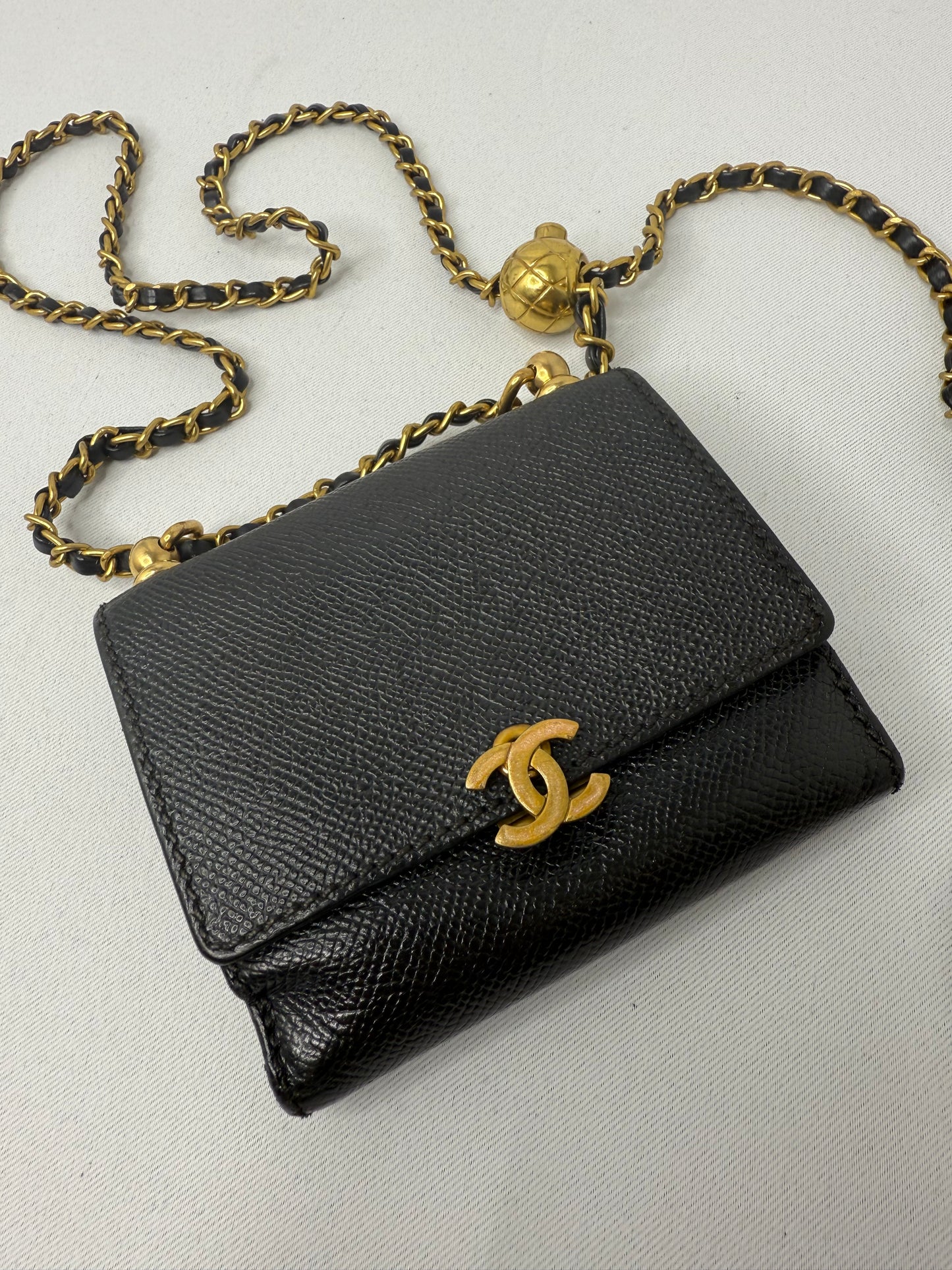 006. Re-Worked Chanel Vintage Black Small W.O.C.