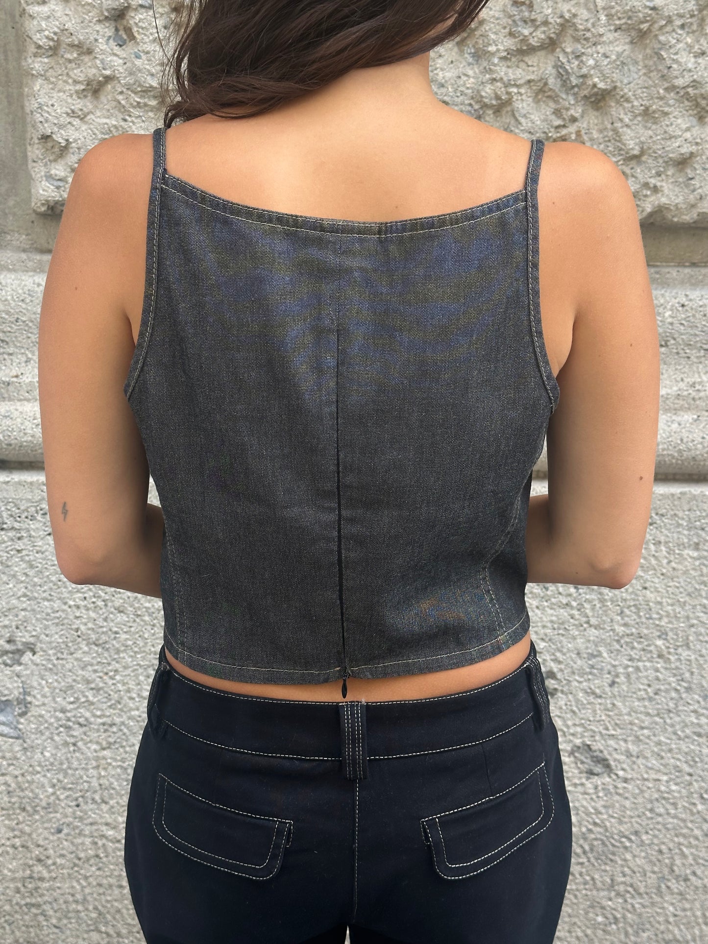 FENDI Vintage Denim Cami Top