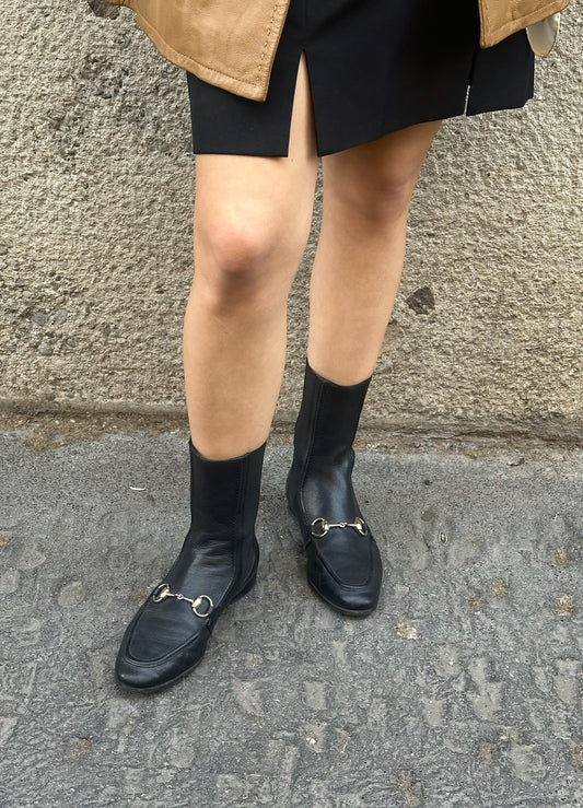 162. Gucci Horsebit Ankle Boots 36 C