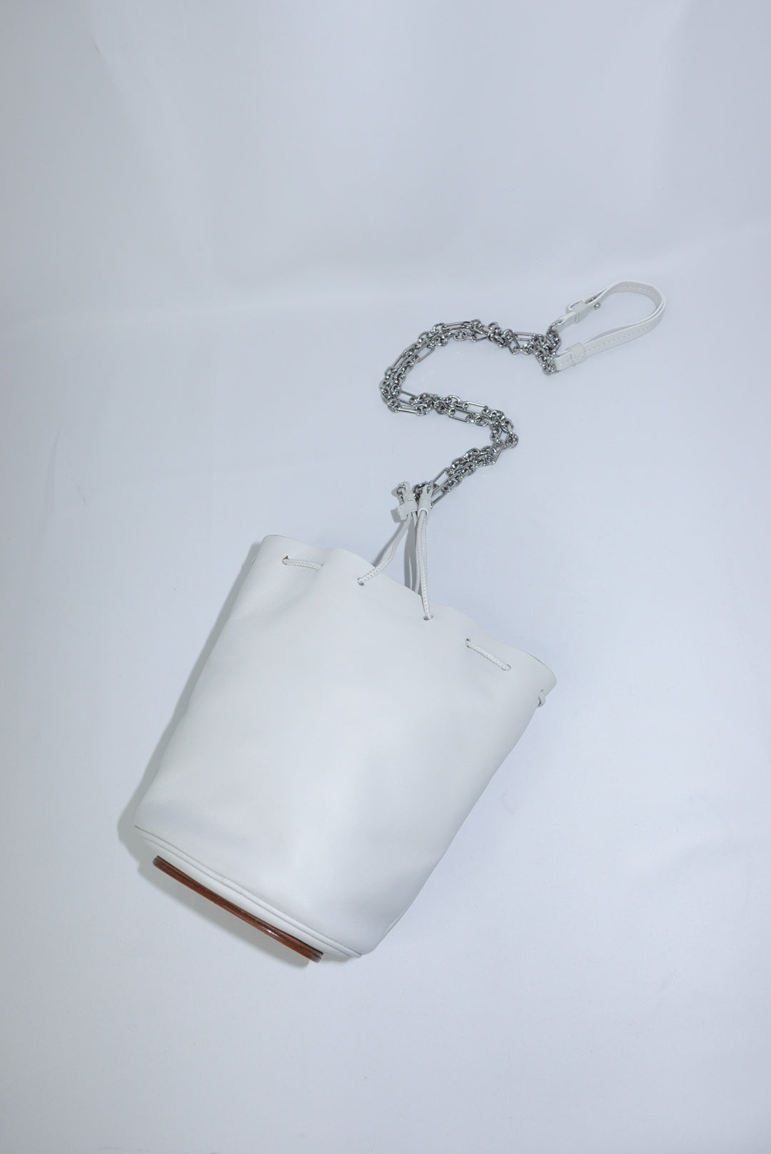 Maison Margiela White Tabi Crossbody Bucket Bag