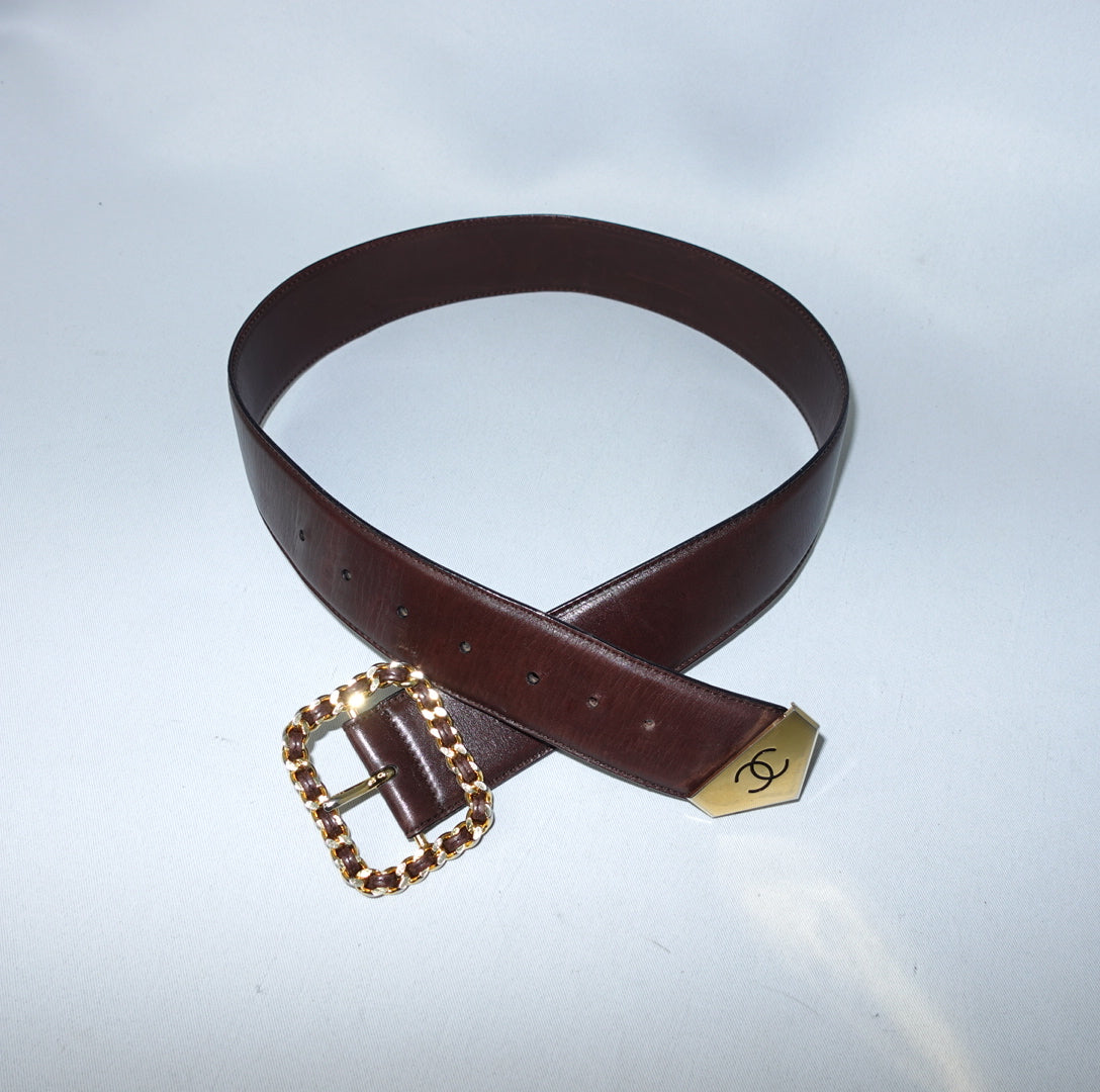 Chanel Brown Belt