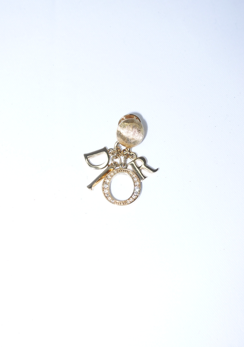 143. Christian Dior Drop Dangle Motif Brooch