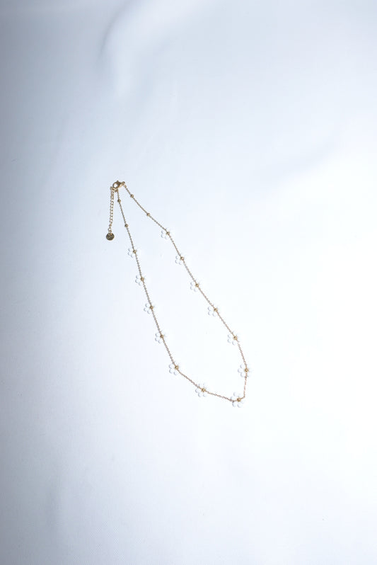 Flower Necklace In Stainless Steel