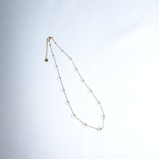 Flower Necklace In Stainless Steel