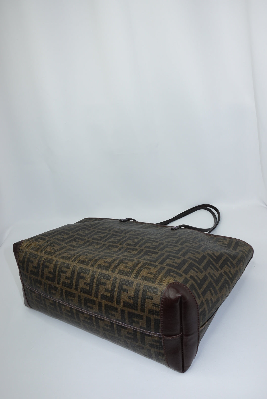 Fendi FF Zucca Brown Vintage Canvas Tote Bag