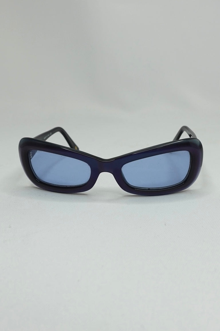 137. Chanel 2000s Gradient Blue Navy Sunglasses