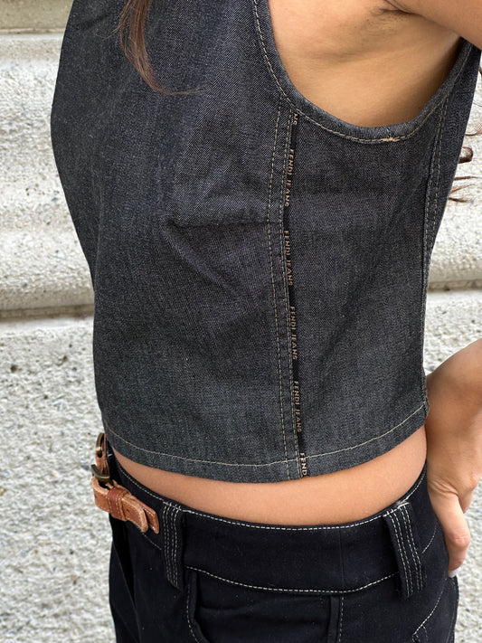 FENDI Vintage Denim Cami Top