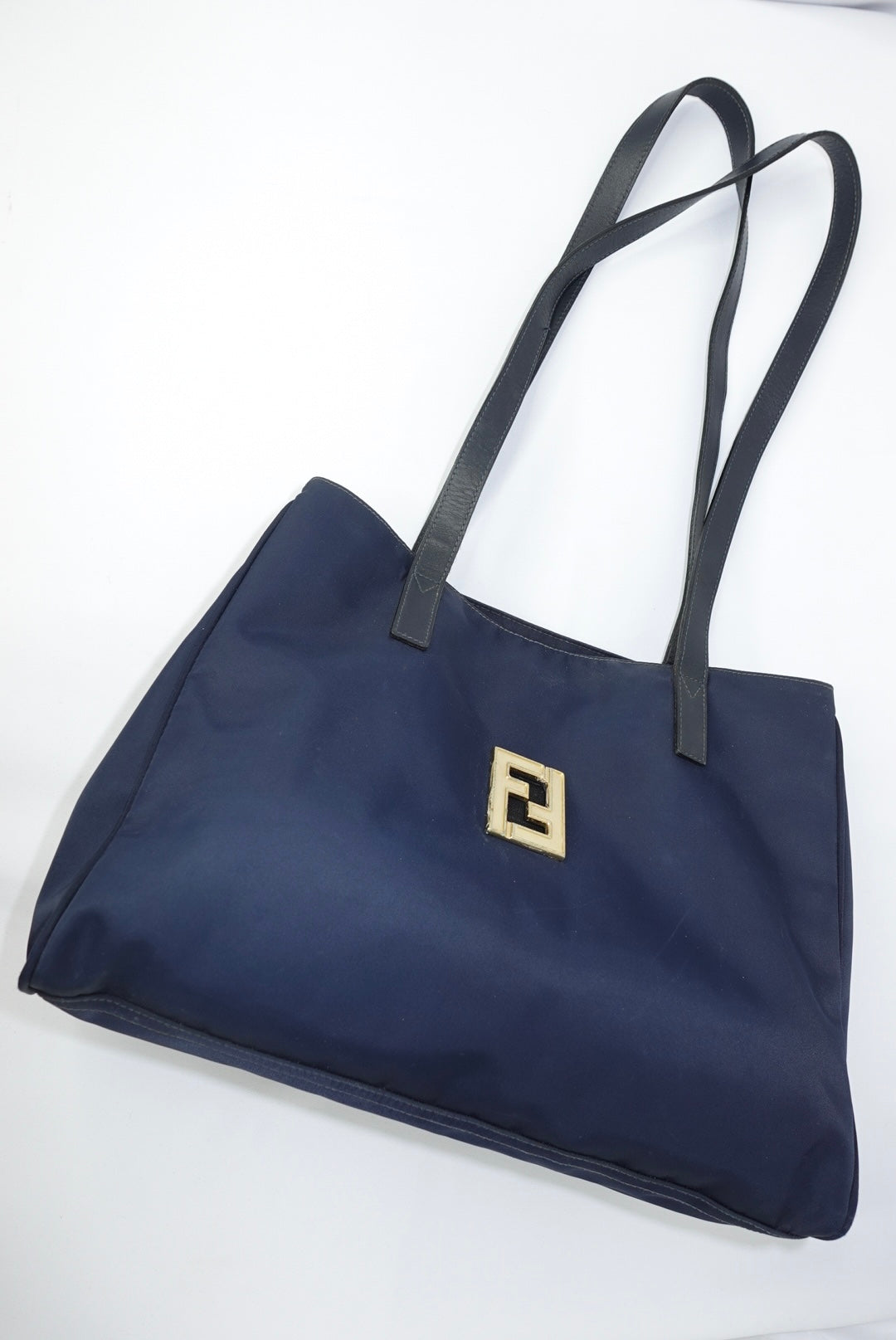 Fendi Navy Nylon FF Tote Bag