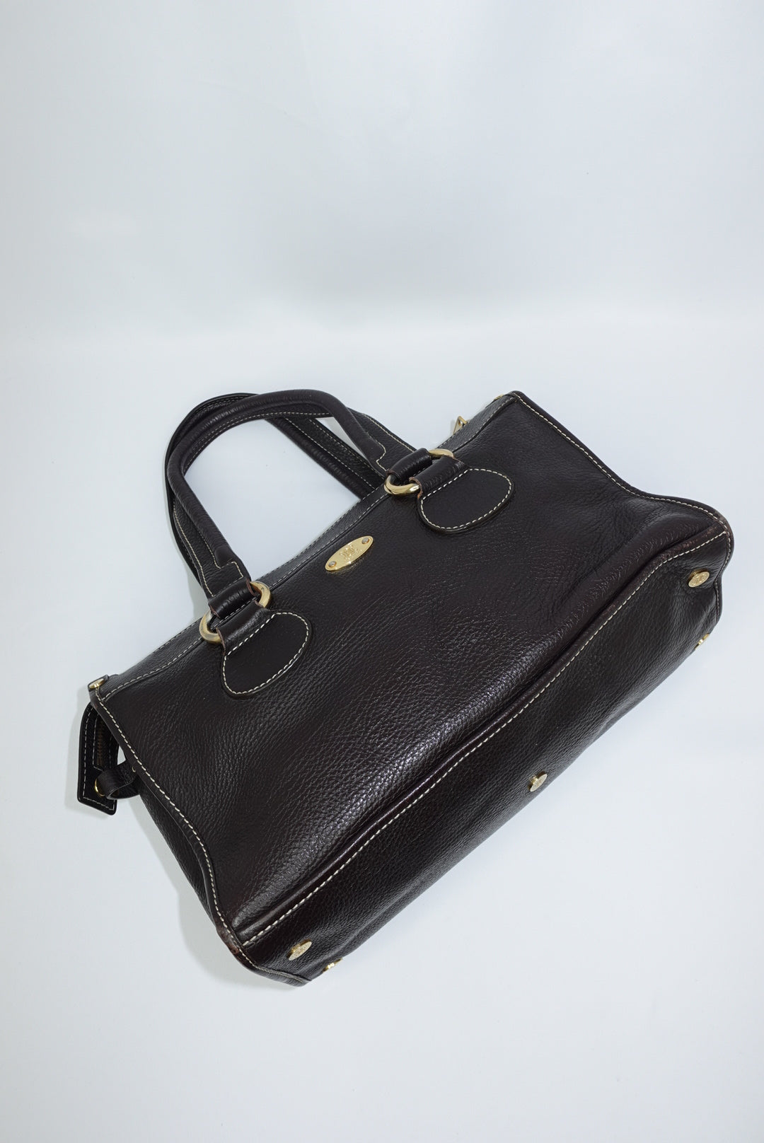 Cèline Vintage Dark Brown Leather Shoulder Bag