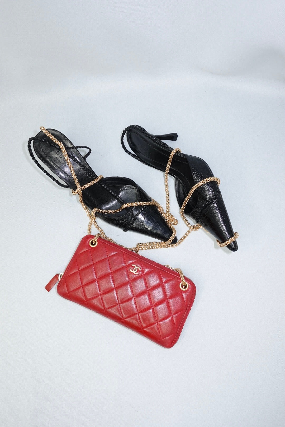 033. Re-Worked Chanel Timeless Zip Red W.O.C.