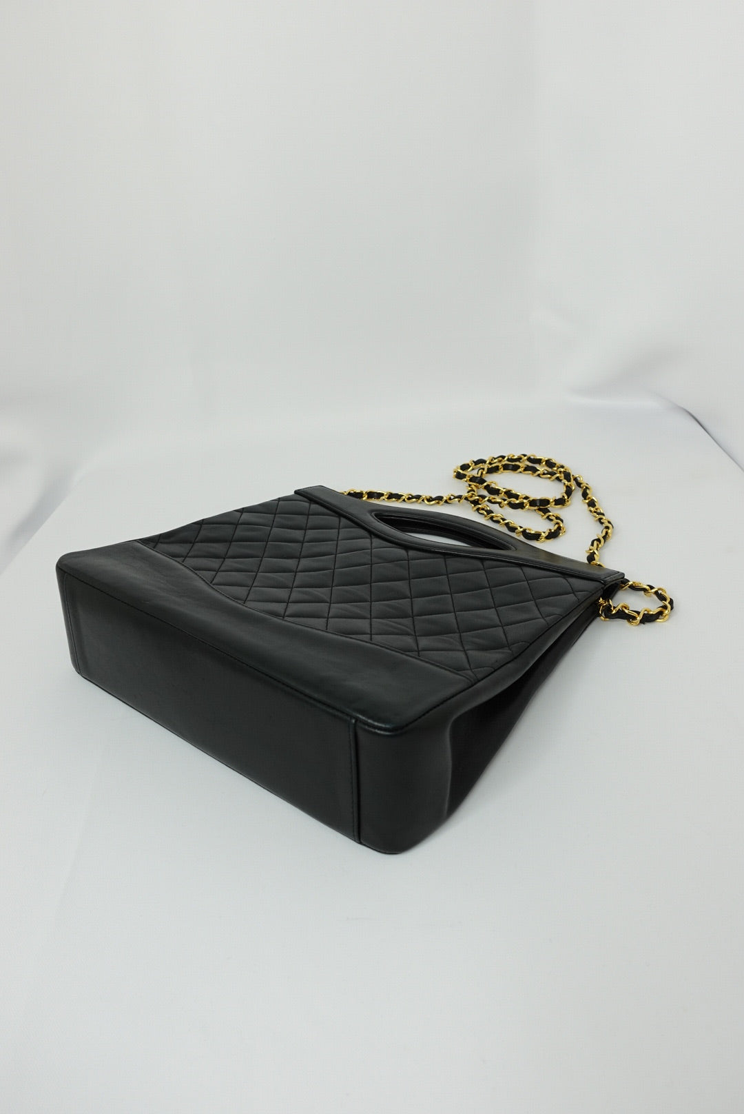 Chanel Vintage 31 Black Quilted Lambskin 2 Way Shoulder Hand Bag
