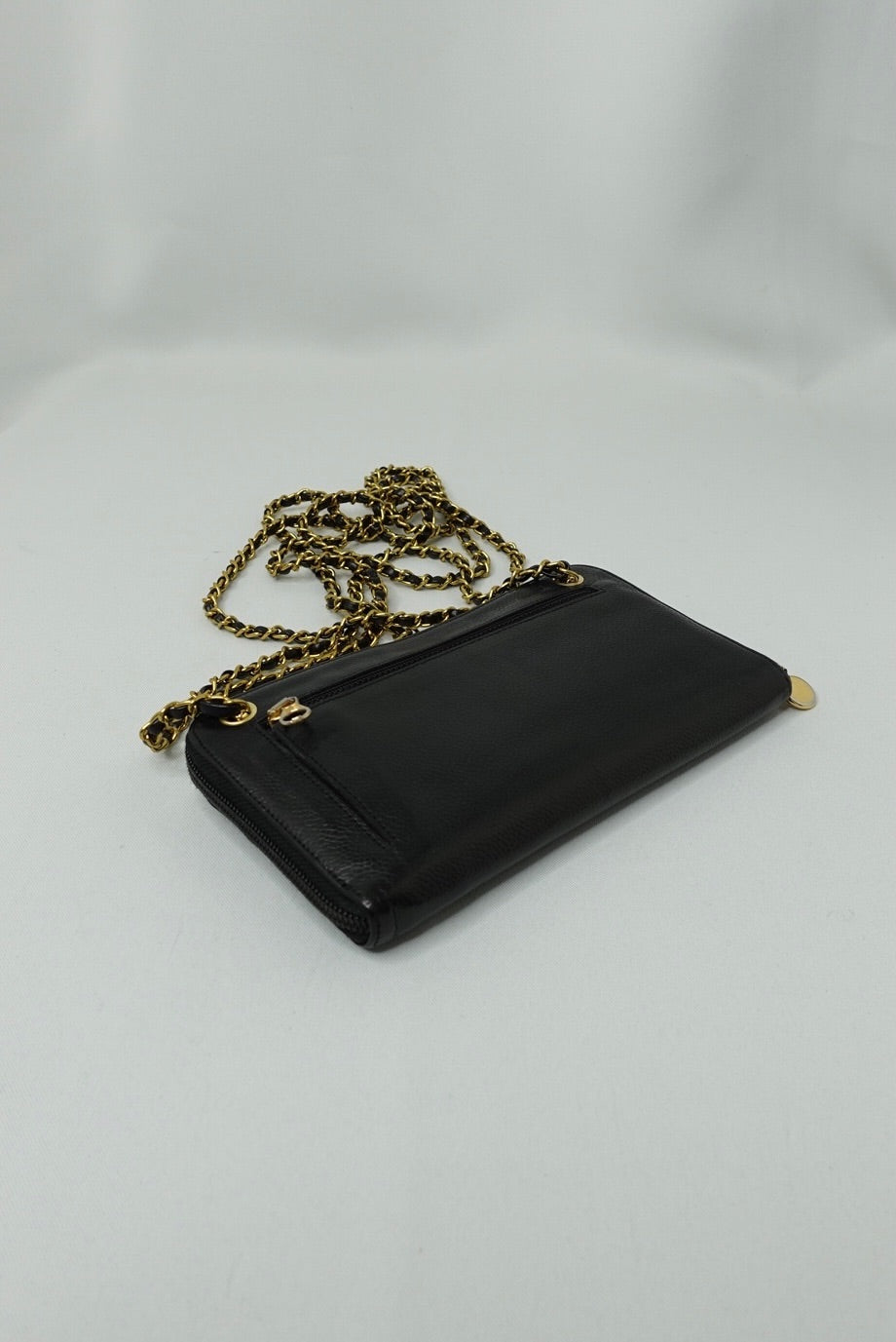 012. Chanel Re-Worked Zip Vintage W.O.C CC Logo Big