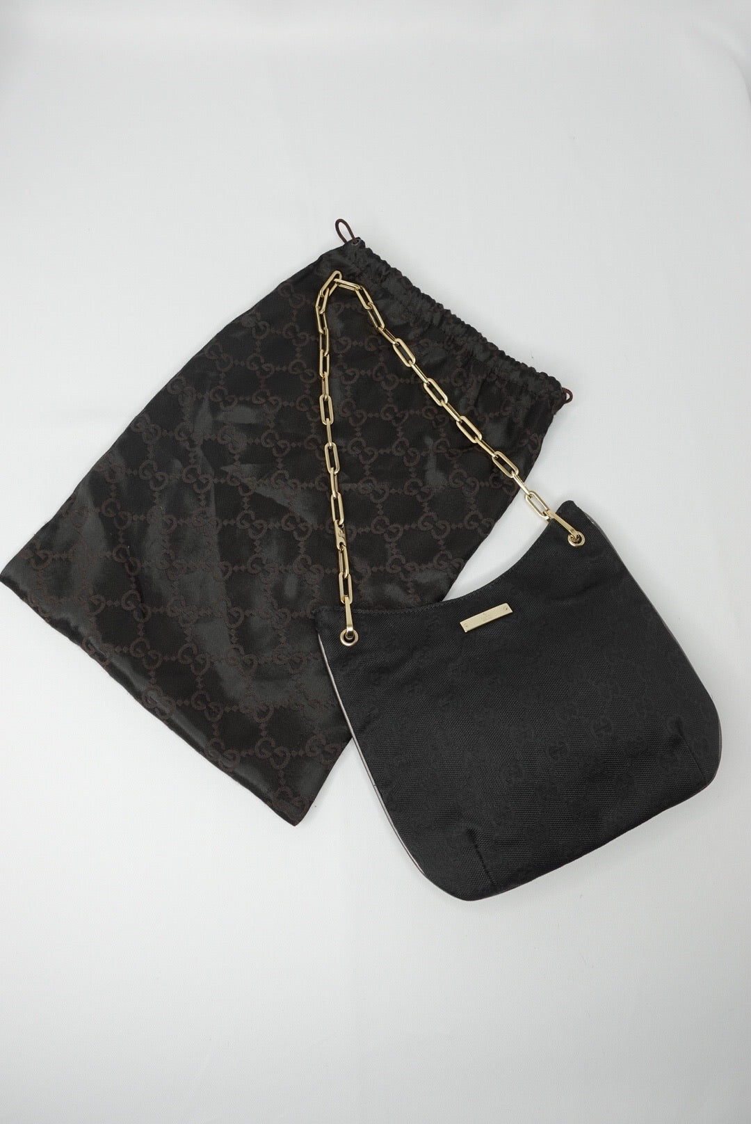 043. Gucci Black GG Canvas Mini tote Bag Tom Ford Era