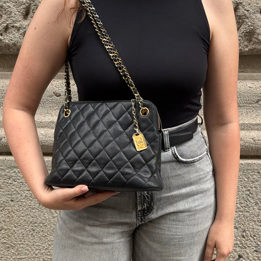 Chanel Quilted Dome Shoulder Bag