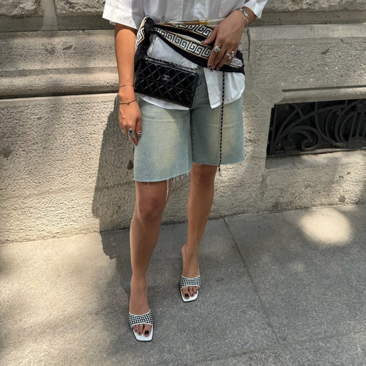 Balenciaga Black and White Vintage Mules 38C