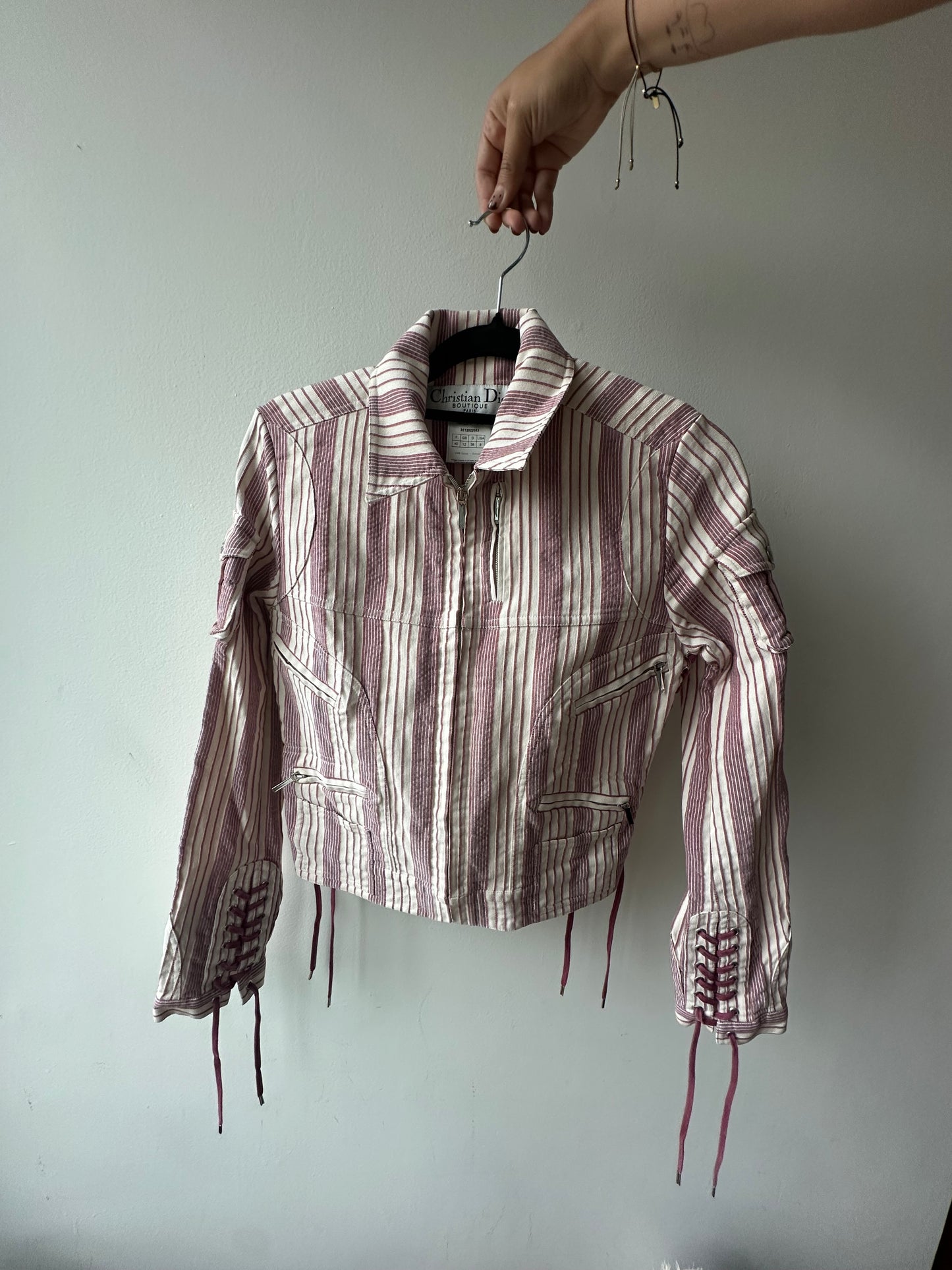 067. Christian Dior Striped Vintage Jacket