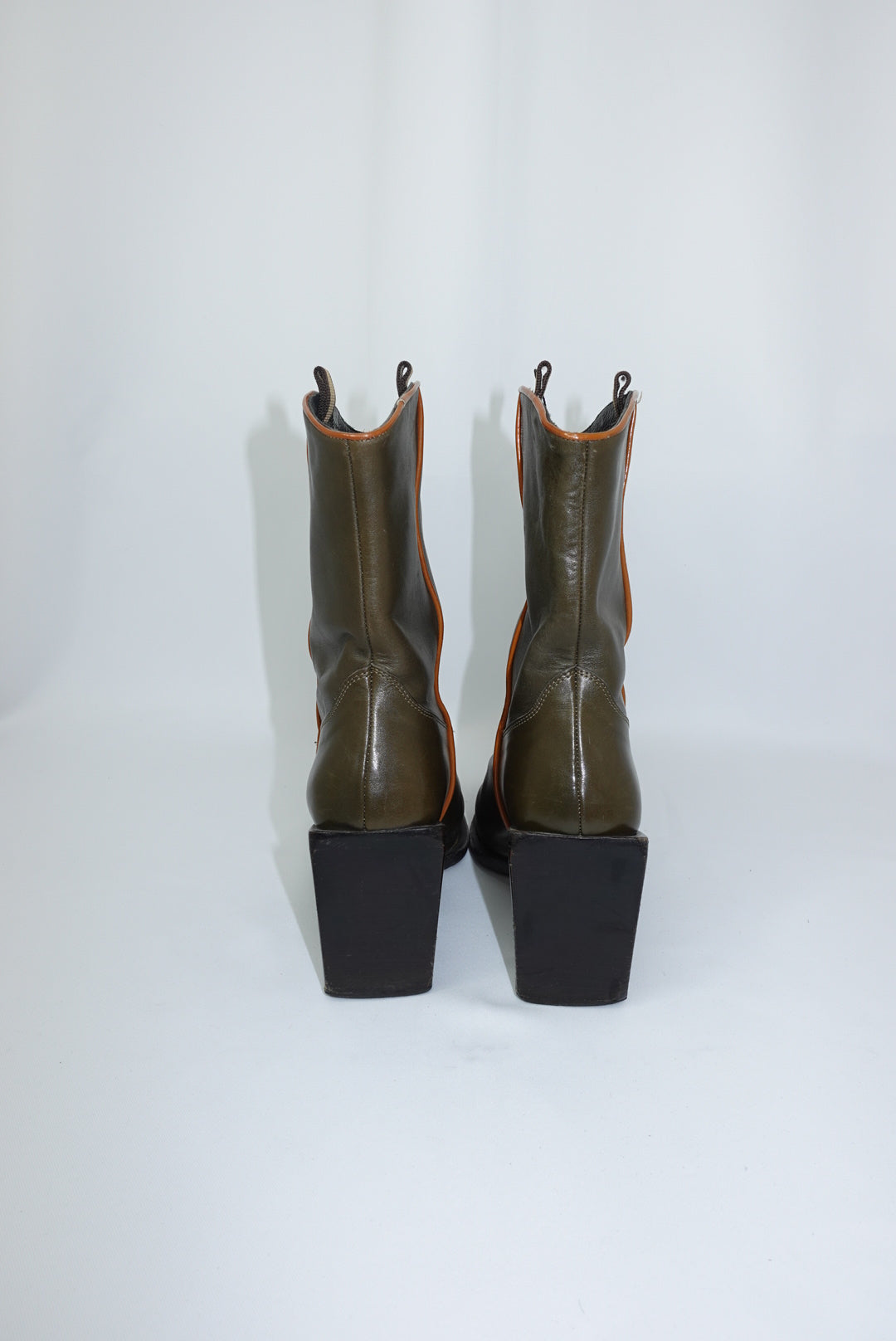 Vintage Khaki and Python Western Boots