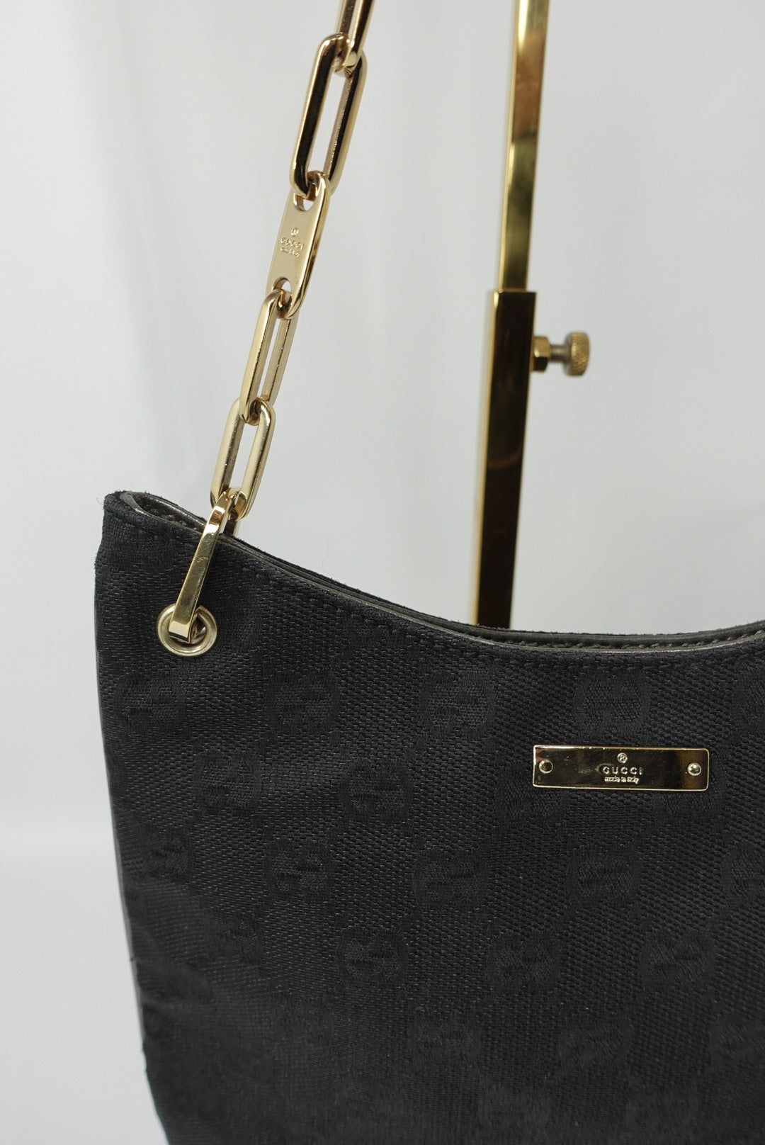 043. Gucci Black GG Canvas Mini tote Bag Tom Ford Era