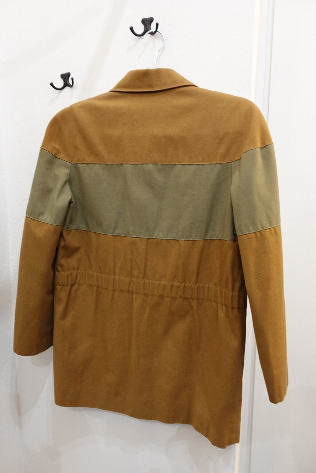 066. Military Green & Camel Balenciaga Utility Jacket