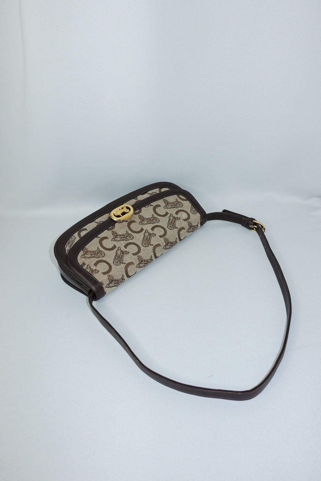119. Cèline Vintage Monogram Canvas Brown Vintage Bag