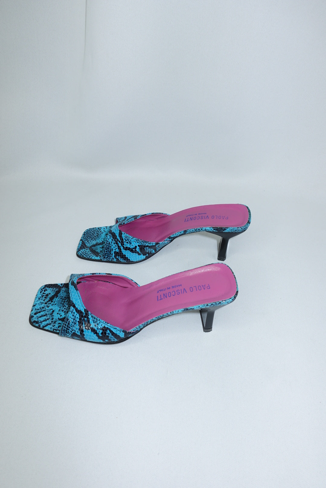 Vintage Snake Print Mules 37