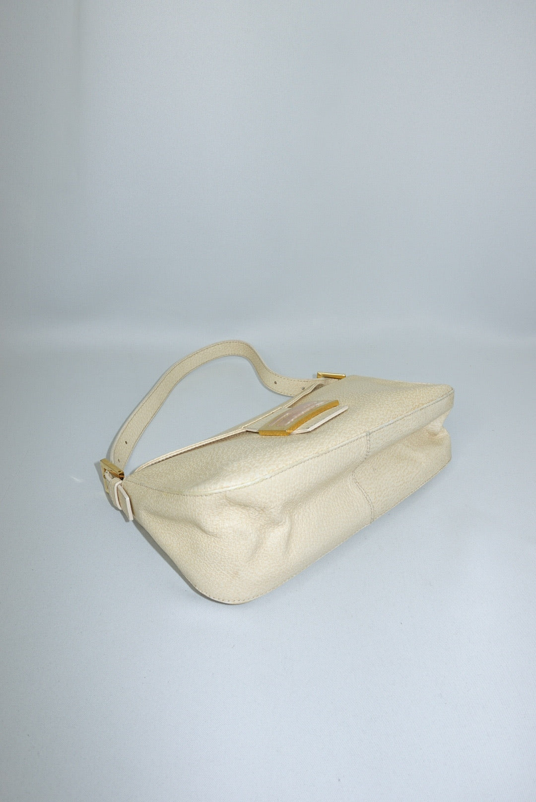 Fendi Butter Yellow Leather Vintage Baguette