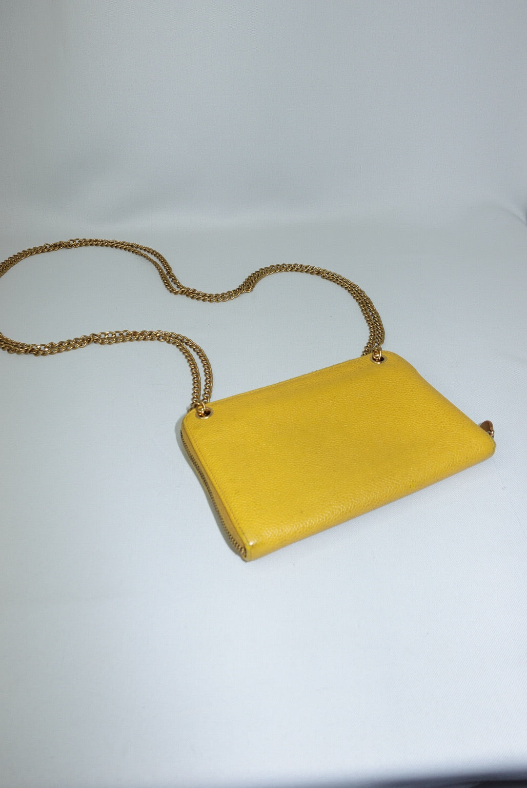 Re-Worked Chanel Vintage Mustard Zip W.O.C.