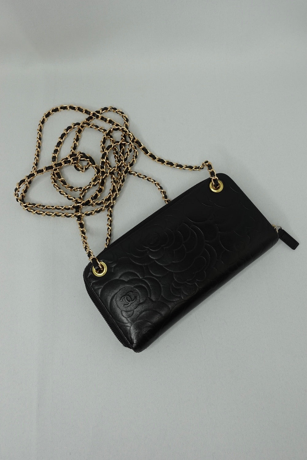 Chanel Re-Worked zip W.O.C. Camelia Limited Edition