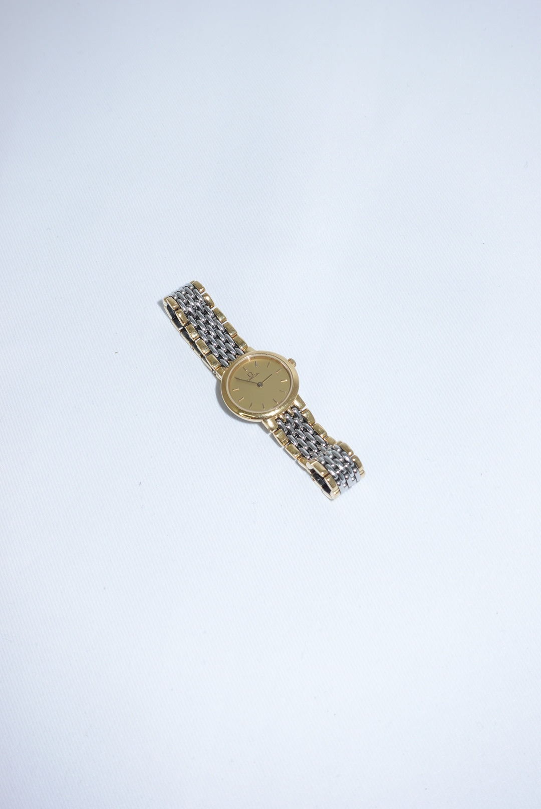 Omega Round Small De Ville Vintage Gold and Silver Watch