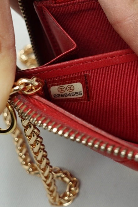 033. Re-Worked Chanel Timeless Zip Red W.O.C.