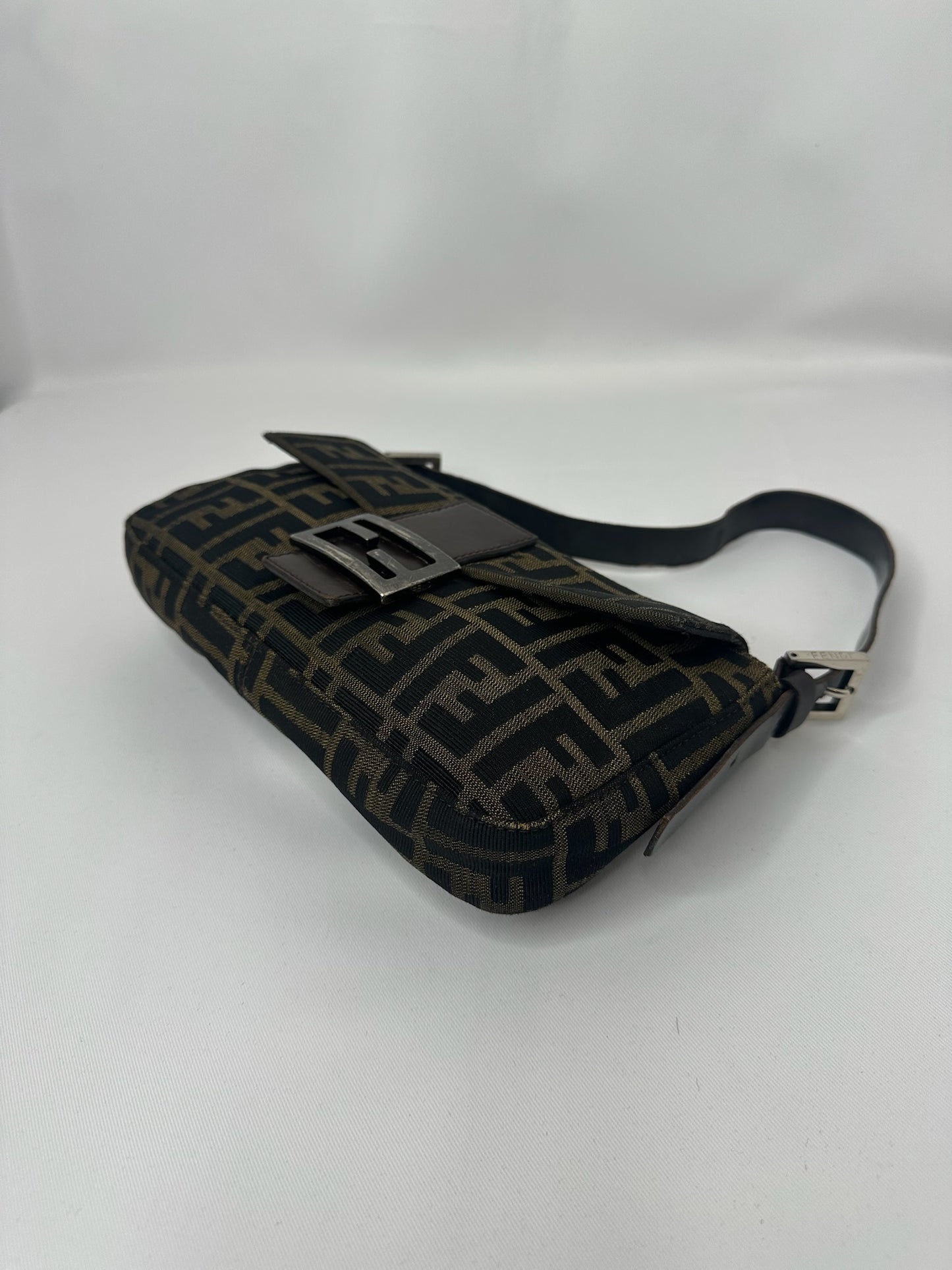 Fendi Vintage Baguette with FF Zucca Brown Canvas