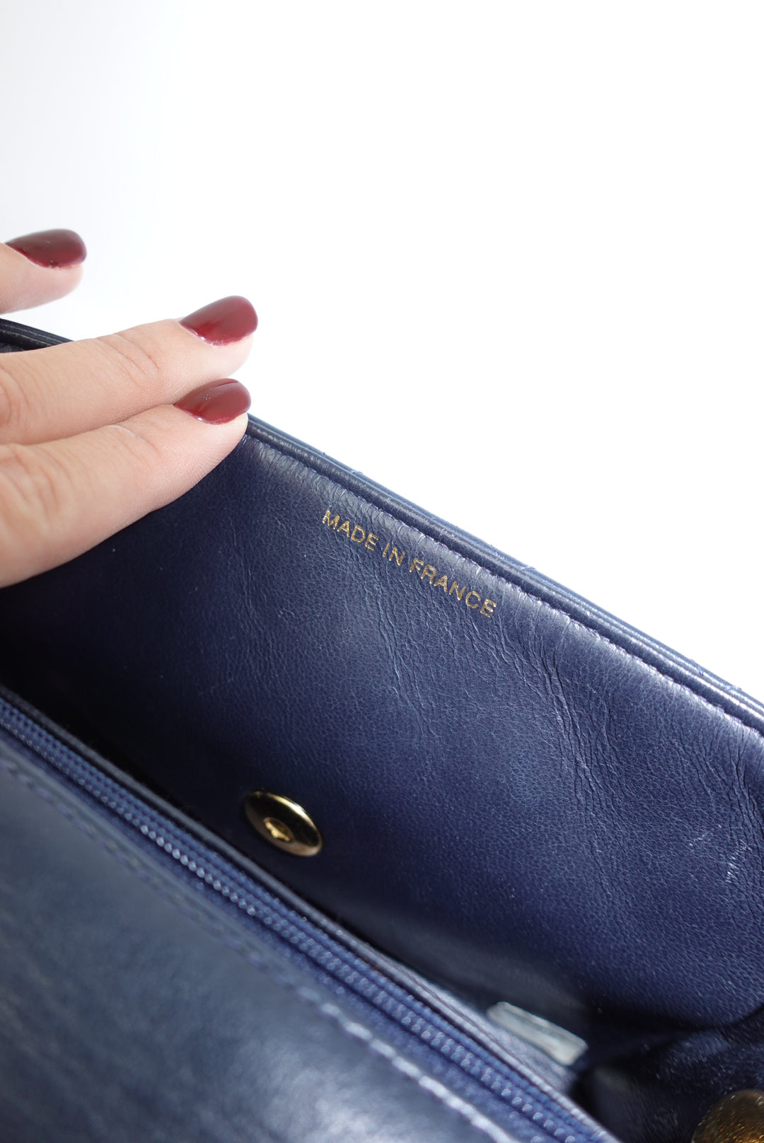 Chanel Timeless Mini Square Quilted Lambskin Navy