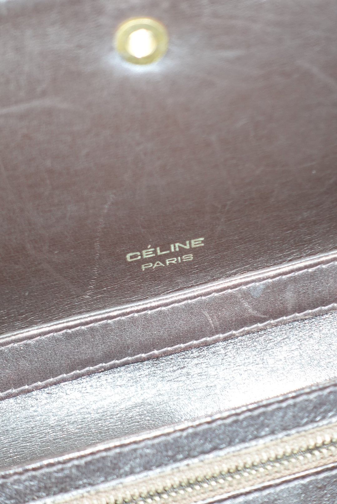 119. Cèline Vintage Monogram Canvas Brown Vintage Bag