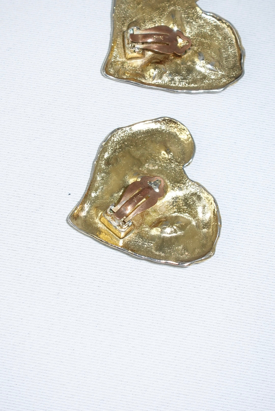 Yves Saint Laurent Clip Vintage Heart Earrings