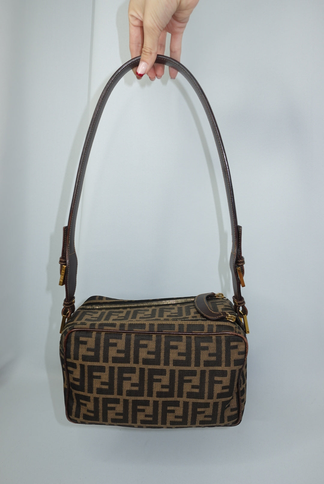 Fendi Monogram FF Zucca Messenger Bag