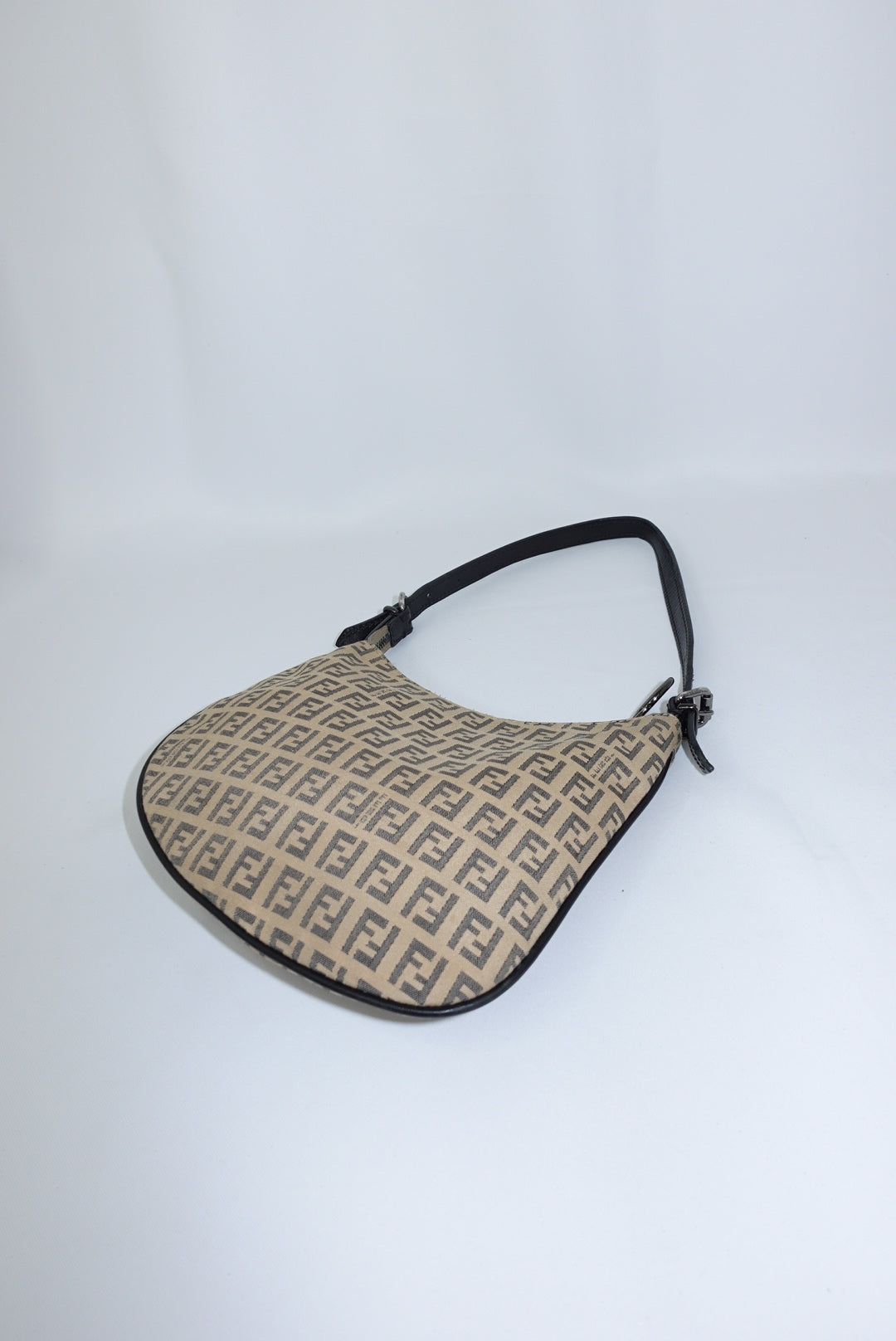 Fendi Light Brown Vintage Oyster Vintage Bag with FF Zucchini Canvas