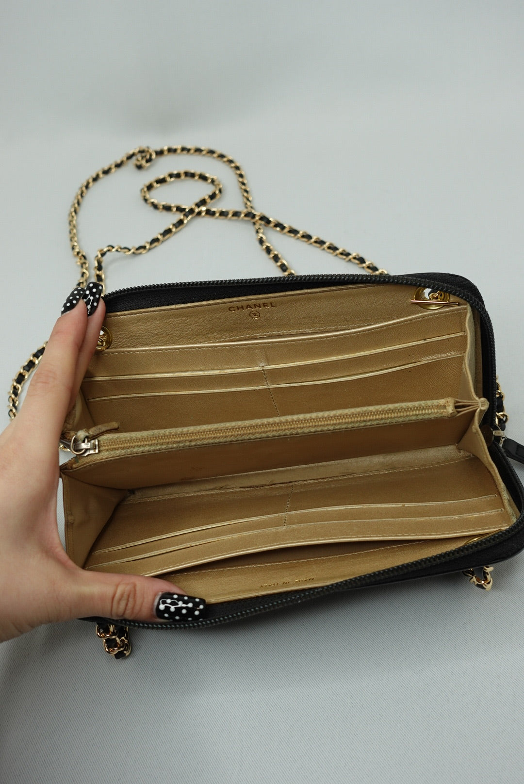 Chanel Re-Worked zip W.O.C. Camelia Limited Edition