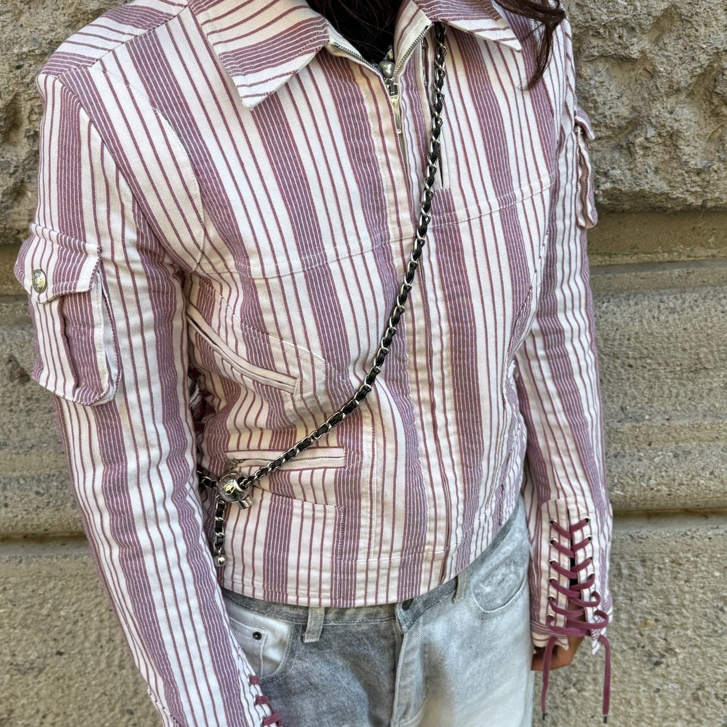 Giacca vintage a righe Christian Dior