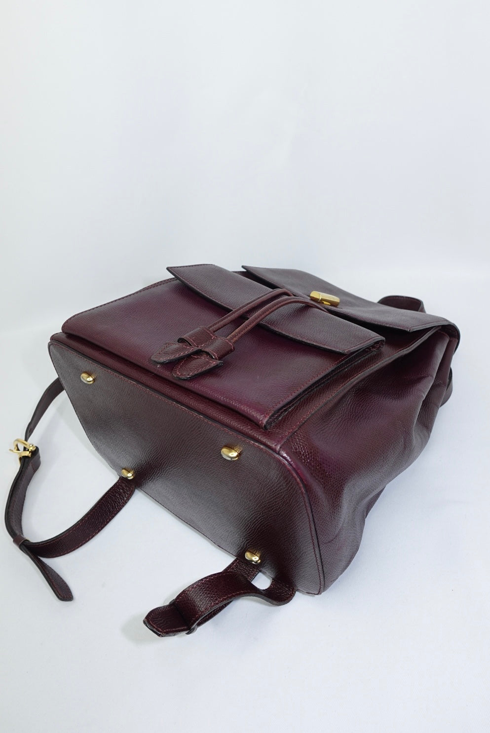 Cèline Vintage Leather Burgundy Backpack