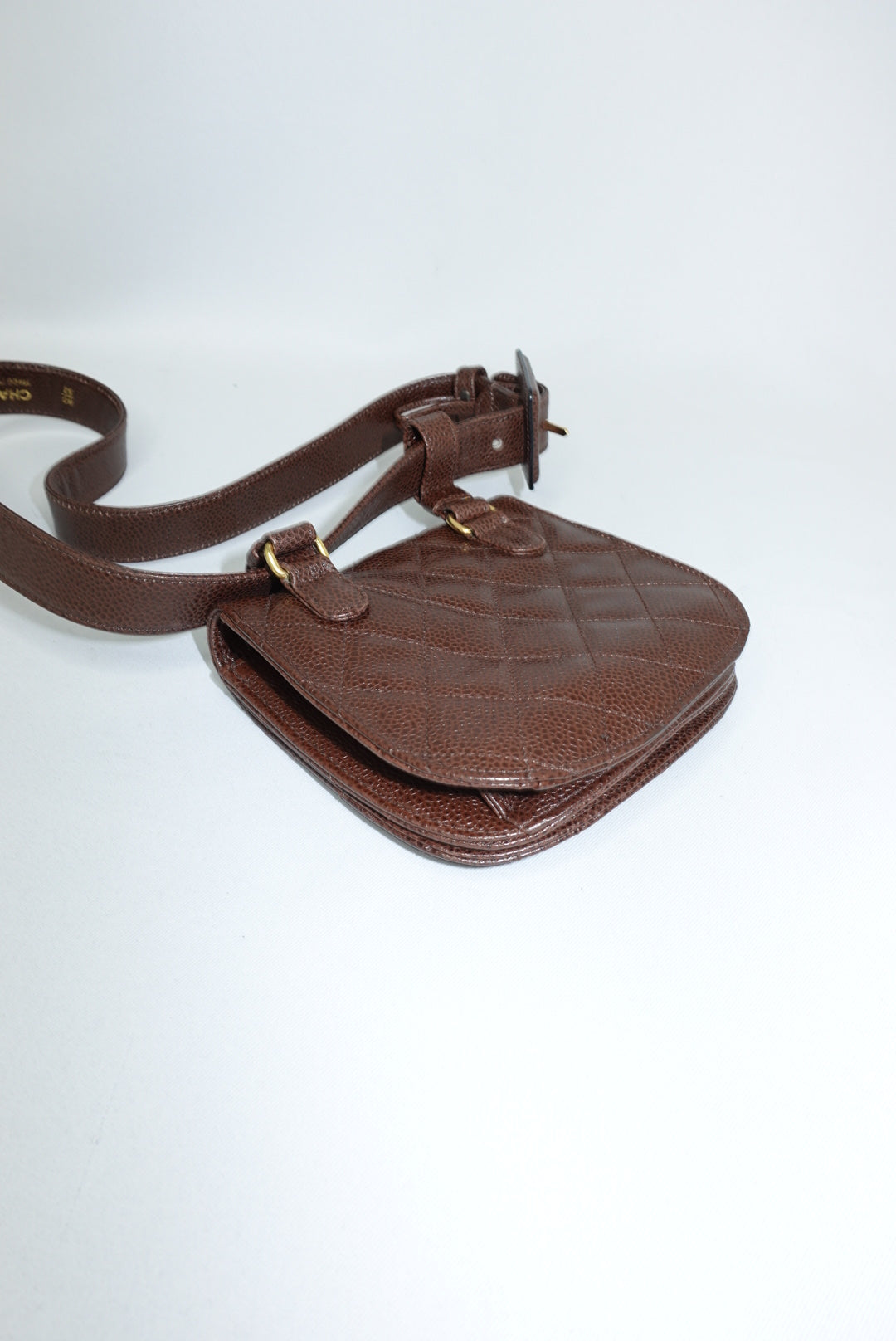 Chanel Vintage Chocolate Brown Timeless Belt Bag