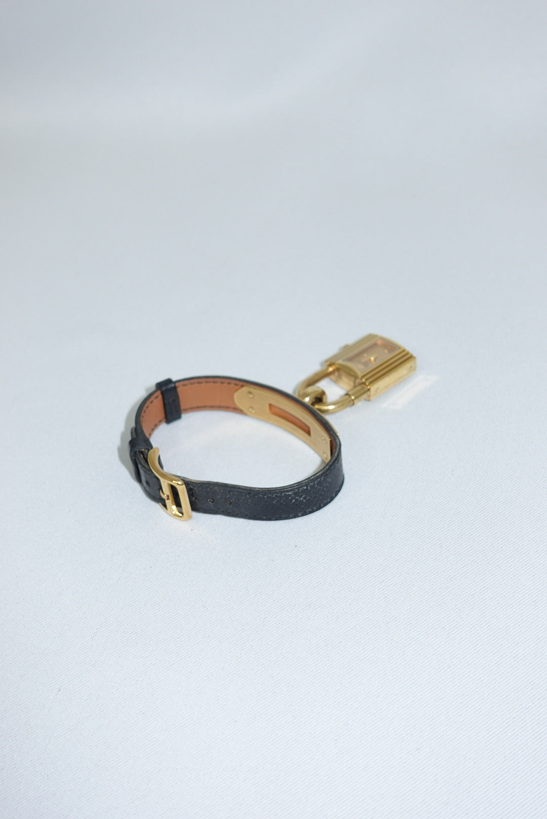 093. Hermès Kelly Vintage Watch with Black Strap