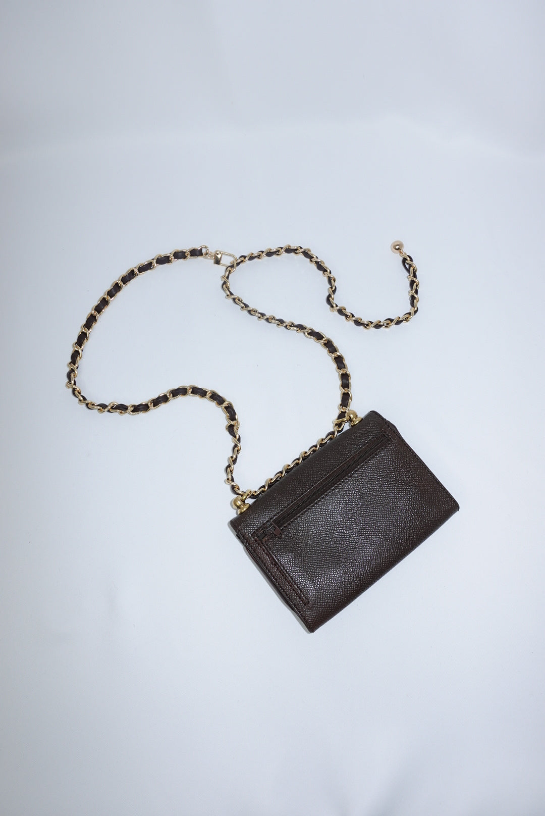 130. Re-Worked Chanel Vintage Coffee Brown W.O.C.