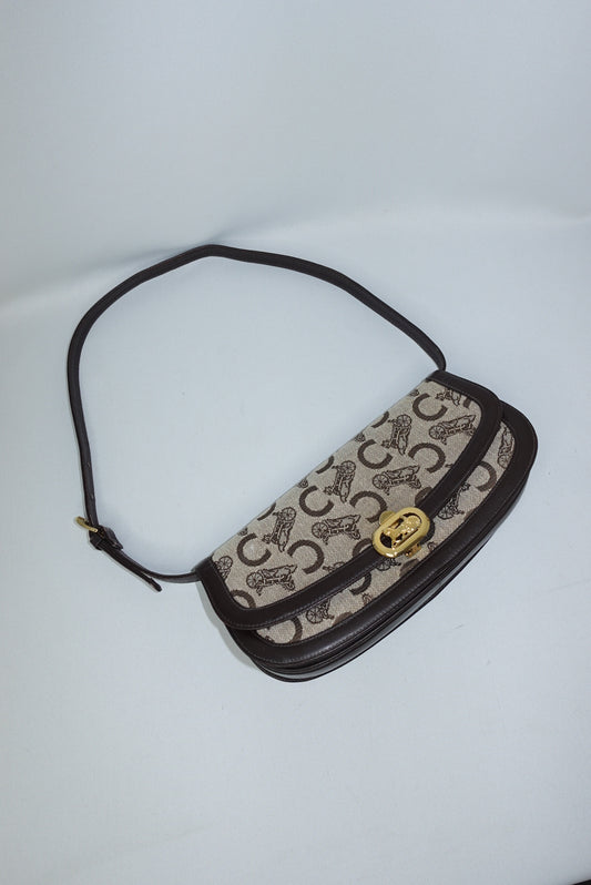 119. Cèline Vintage Monogram Canvas Brown Vintage Bag