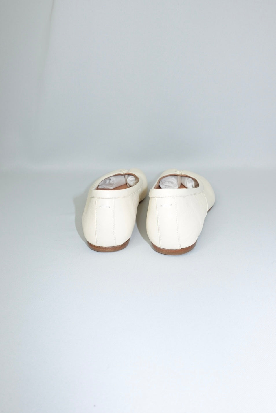 073-38. Margiela Tabi Ballet Flats Cream